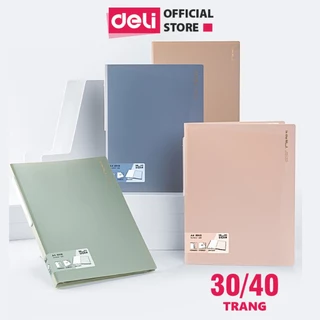 File Lá A4 Đựng Tài Liệu Nhiều Ngăn Deli - Tệp Đựng Tài Liệu 30/40 Lá Chất Liệu PP Cao Cấp Tiện Lợi Nhiều Màu Sắc