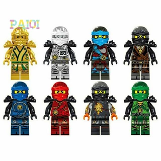 [paiqi] Set 8 Mô Hình Xe Mô Tô ninjago mini Đồ Chơi lego