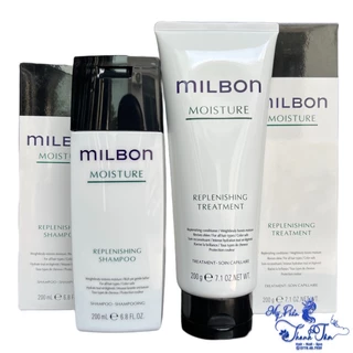 Dầu gội xả dưỡng ẩm cho tóc uốn duỗi Milbon Moisture Replenishing 200mlx2 [ New 2024 ]