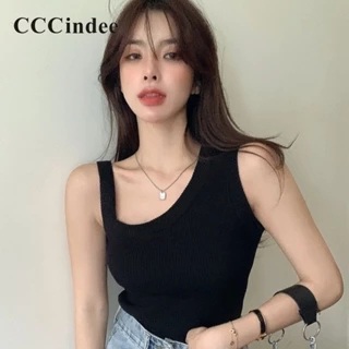 Áo Tank Top Ôm Dáng Màu Trơn Thời Trang Mới 2024 Cho Nữ