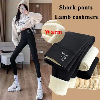 Quần legging lông cừu dày dặn thời trang mùa đông