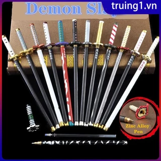 20Cm Demon Slayer Series Bút Gel Kimetsu Không Yaiba Tanjirou Đen Đổ Cosplay Chống Đỡ Sinh Viên Tặng Gói Chữ Ký bút Truing1