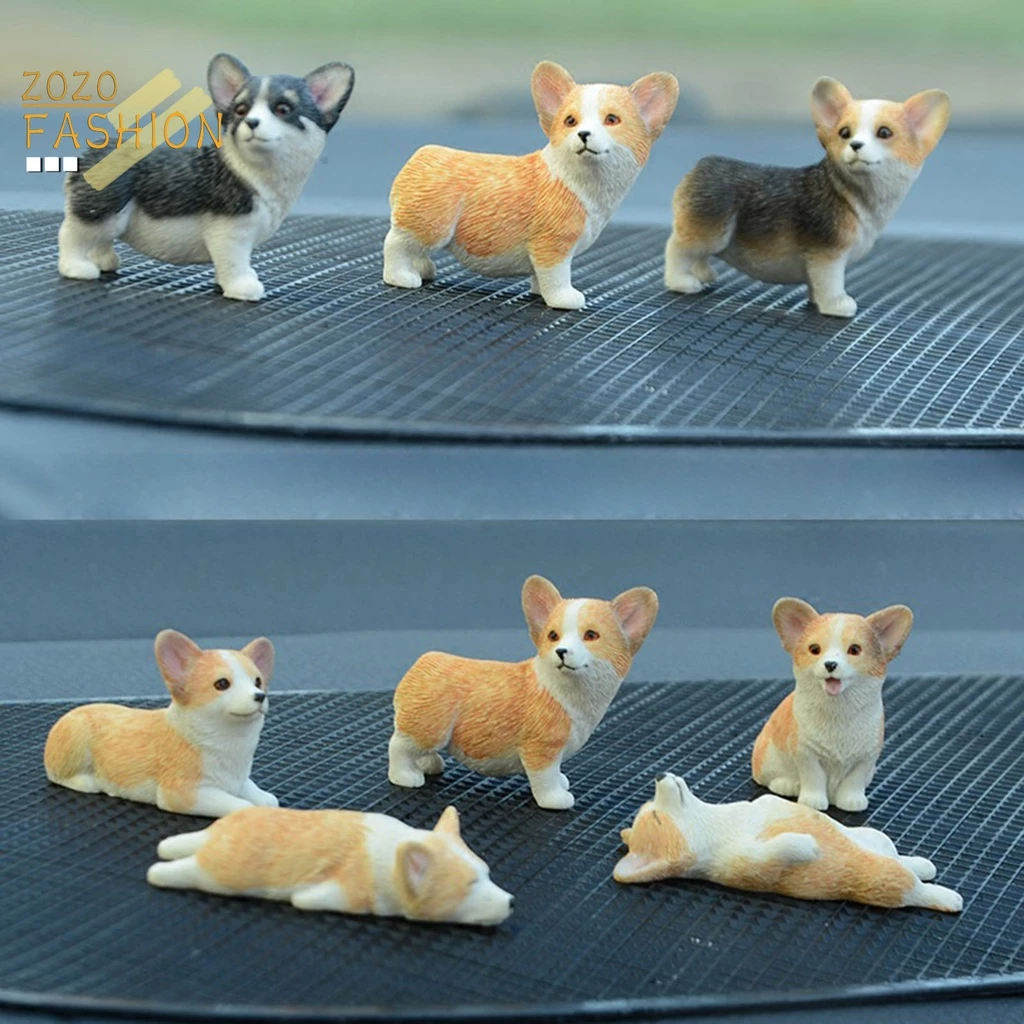 Đồ trang trí Tượng Chó corgi Đáng Yêu Thu Hút Được Dùng Trang Trí Vườn diy