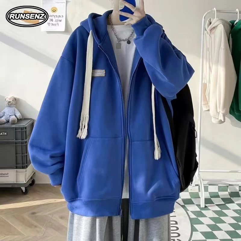 Áo hoodie Tay Dài Dáng Rộng Phong Cách Thời Trang Hàn Quốc Có Size m-8xl