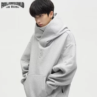 Paul fitzgerald Áo Khoác Hoodie Cổ Cao Dáng Rộng Phong Cách hip hop Mỹ Thời Trang Xuân Thu Cho Nam