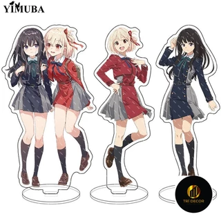 Mô hình Standee Anime Lycoris Recoil Acrylic Nishikigi Chisato Inoue Takina Kurumi in hình nhân vật 2 mặt rõ nét