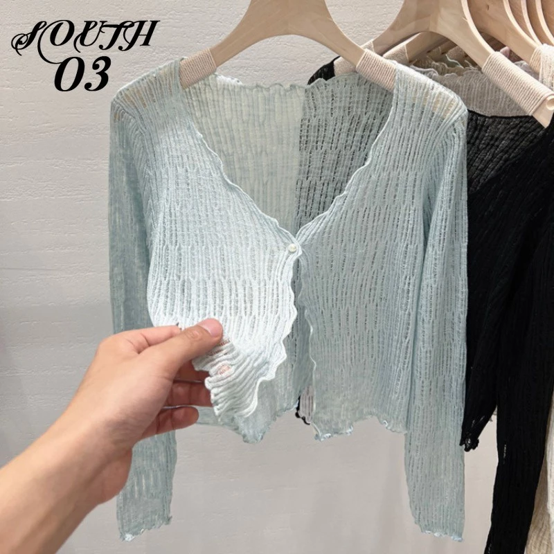 Áo Khoác Cardigan Dệt Kim Mỏng Chống Nắng Thời Trang Xuân Hè Cho Nữ