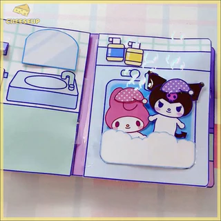 SANRIO Phô Maiup| Sách Đồ Chơi Giáo Dục Kuromi Melody Thủ Công Tự Làm Không Gây Tiếng Ồn Cho Bé Gái Mới