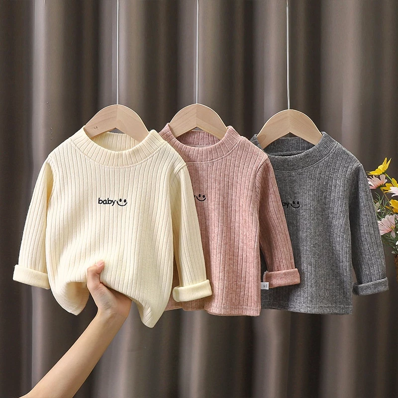 Áo sweater Dệt Kim Cổ Tròn Tay Dài Dáng Rộng Thời Trang Thu Đông Cho Bé 65-165cm