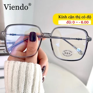 Mắt Kính VIENDO Kính Cận Gọng Vuông Chống Ánh Sáng Xanh Đổi màu Thời Trang Cho Nam Nữ (Hỗ Trợ Cắt Tròng Theo Độ Cận)