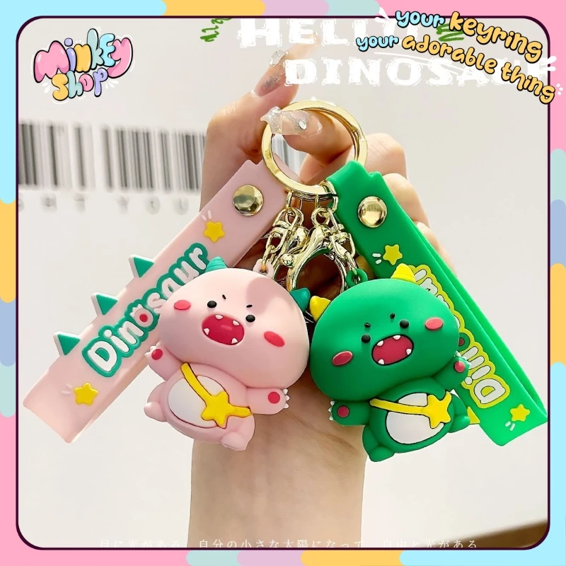 Móc khoá khủng long quạo cute móc chìa khoá Hàn Quốc hottrend dễ thương Phụ kiện túi xách balo oto cặp -Minkey