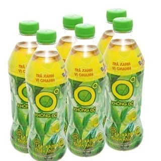 6 chai Trà xanh Không Độ vị chanh 455ml