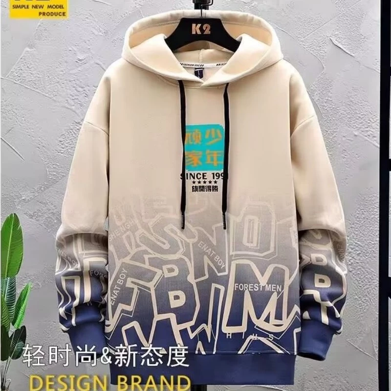 Áo hoodie In Hình Phong Cách hip hop Đường Phố Nhật Bản Cỡ Lớn m-3xl Dành Cho Nam