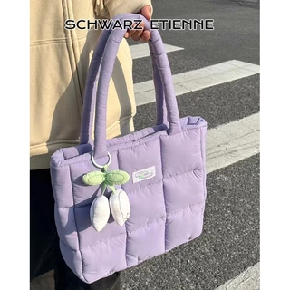 Schwarz etienne Túi Xách tote cotton Cỡ Lớn Đựng Máy Tính Phong Cách Mới