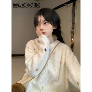 EAEOVNI Áo Len áo khoác cardigan Korean Comfortable phổ biến Trendy WMY23B01JY 46Z231115