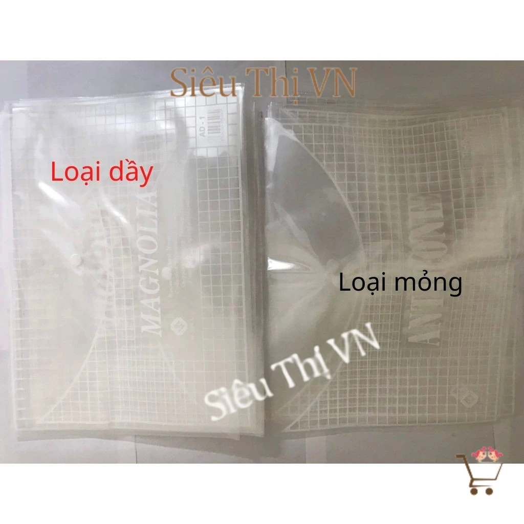 Túi my clear bag/túi đựng tài liệu A4 loại dày/mỏng