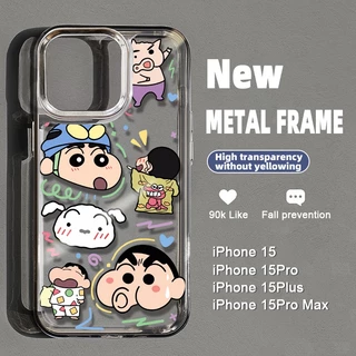 Ốp lưng cho iPhone15 14 13 12 11 Pro Max SE 2020 X XR XS 8 7 ip Plus Phim hoạt hình vui nhộn dễ thương Crayon Xiaoxin Anime Vỏ điện thoại silicon mềm chống sốc