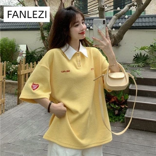 FANLEZI thun áo áo polo nữ Thời trang hàn quốc A93K0Y 34Z230825