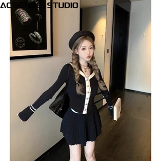 ACSENSE STUDIO Áo Len áo khoác cardigan Cute Fashion Stylish Đơn giản WXW24108QL 2Z240110