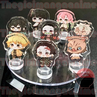 (3CM) Mô hình Standee KIMETSU NO YAIBA THANH GƯƠM DIỆT QUỶ ver ĐI CUTE tượng acrylic chibi mica anime dễ thương xinh xặt