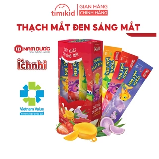 Thạch Mắt Đen Ích Nhi Hương Trái Cây, Vị Ngọt Thanh Nhẹ, Bổ Mắt Cho Trẻ Em Giúp Đôi Mắt Sáng Khỏe (hộp 21 túi x 30 gr)