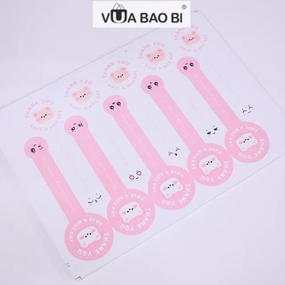 Set 100 tem dán Thank you màu hồng niêm phóng gói quà TE23 decal  trang trí hộp quà túi  hàng bao bì