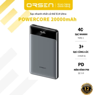 Orsen Sạc Dự Phòng e14 ultra 20000mah pd 40w Có Màn Hình led Kỹ Thuật Số qc pps 100%