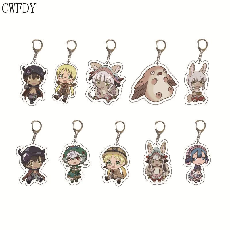 Móc khoá New 2022 Anime Made In Abyss Acrylic Keychain Cartoon Figure Riko Nanachi Phụ kiện trang trí cute