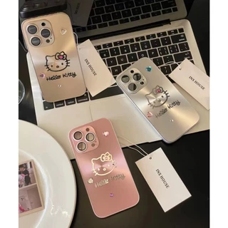 Sang Trọng Ốp Điện Thoại Cứng Mạ Điện Chống Sốc Hình hello kitty Cho iphone11 pro 14 12 13 11 pro max