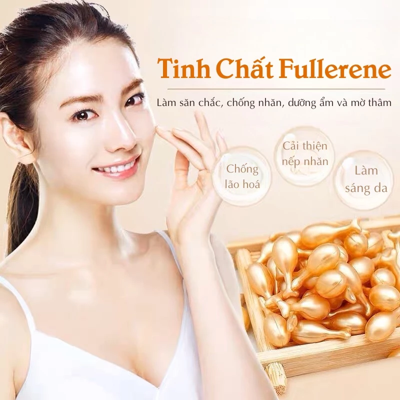 Viên Nang Kích Trắng Da Cho Vào Kem Dưỡng Bổ Sung Tinh Chất Fullerene Nhau Thai Cừu Dưỡng Trắng Da, Làm Săn Chắc, Chống 