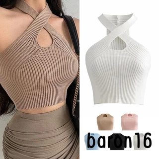 Áo Croptop Sát Nách Màu Sắc Đơn Giản Cho Nữ