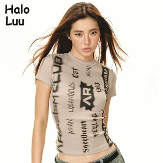 Halo  Luu áo phông áo thun nữ croptop baby tee Minimalist INS Stylish Xu hướng WTX23A0AD4 48Z231129