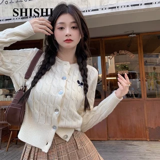 SHISHI Áo Len áo khoác cardigan Cute Comfortable Casual Xu hướng WMY23B0N3R 48Z231201