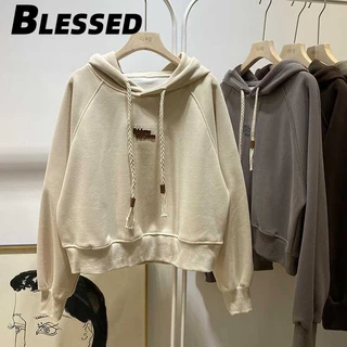 Blessed Áo Khoác hoodie áo khoác nữ zip hoodie Durable INS comfortable Thông thường WWY23B0PFN 48Z231201