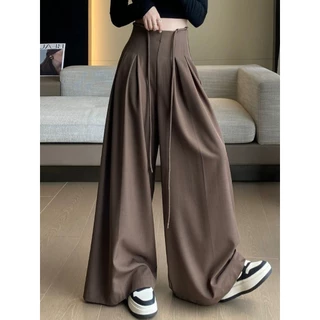 Quần tây nữ dáng suông dài ống rộng phối dây buộc 168.fashion  Quansuong018/P2K6