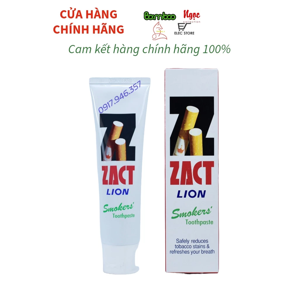 KEM ĐÁNH RĂNG ZACT LION 160g CHO NGƯỜI HÚT THUỐC LÁ