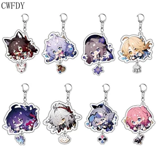 Móc khóa Game Honkai Star Rail Cosplay Keychain Balde Jingyuan Seele Danheng Kawaii Figure Acrylic Collection