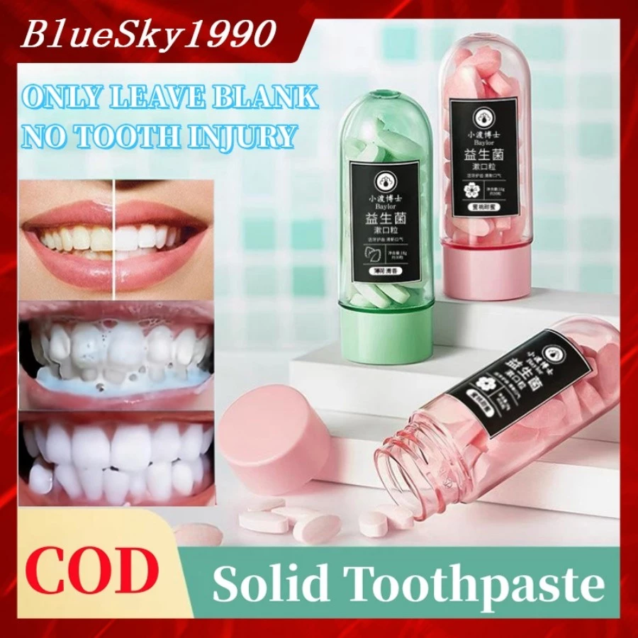 Viên kem đánh răng dạng rắn Danshuer Probiotic dành cho người lười di động Kem đánh răng nhai không cần súc miệng Hơi thở thơm mát