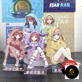 Mô hình standee NHÀ CÓ NĂM NÀNG DÂU ver ĐỒ NGỦ THỎ Gotoubun no Hanayome mica chibi arcylic anime tượng trưng bày