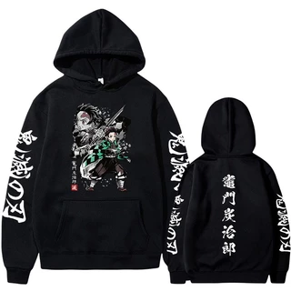 Demon slayer anime hoodie 2023 bán chạy áo len chui đầu kamado tanjirou graphic in tops casual hip hop streetwear