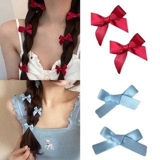 Lu 2 Chiếc Ruy Băng Kẹp Tóc Tóc Barrette Tóc Đầu Mùa Đông Pháp Barrette Mũ Phụ Kiện Tóc