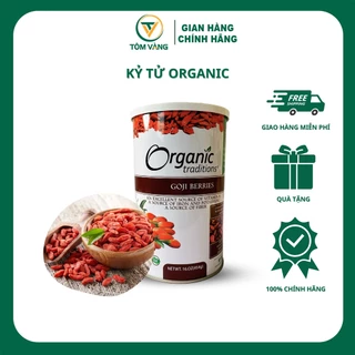 Hạt kỷ tử sấy khô đỏ ngọt organic traditions nhập khẩu Mỹ (Câu kỷ tử /Kỷ tử đỏ) - TÔM VÀNG