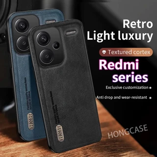 Ốp Lưng Cho Xiaomi Redmi note 13 Pro plus 5G note13 13Pro 13Pro + 13Proplus 4G 2024 Ốp Điện Thoại Silicon Edge Retro Frosting Leather Soft Cover