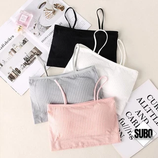 Áo Bra Quây Cotton Gân Tăm, Bra Nữ 2 Dây Cao Cấp, Mút Mỏng Đồ Lót Gợi Cảm - Subo Shop