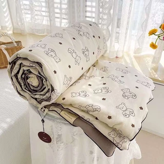 Chăn hè đũi sơ đậu nành Hàn Quốc kích thước 2mx2m3 nhập khẩu, Mền hè đũi cotton chất liệu mềm mại thoáng mát mẫu mới 202