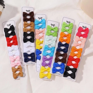 10 Chiếc Boutique Handmade Bé Nơ Grosgrain 1.5 "Cá Sấu Kẹp Cho Bé Gái Tập Đi Phụ Kiện Tóc