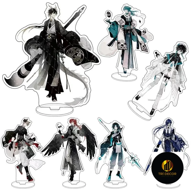 Mô hình Standee Anime Game Genshin Impact Figure Zhongli Xiao Baizhu rrr Phụ kiện trang trí để bàn góc học tập