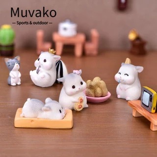 Muvako Mô Hình Chuột Hamster Trang Trí Sân Vườn