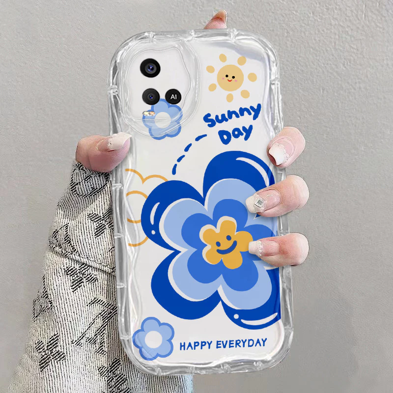 ốp lưng VIVO Y21 Y21T T1X Y33T Y33S Dễ Thương Ốp Điện Thoại tpu cute Hoa Chống Sốc Hình 3d Thời Trang