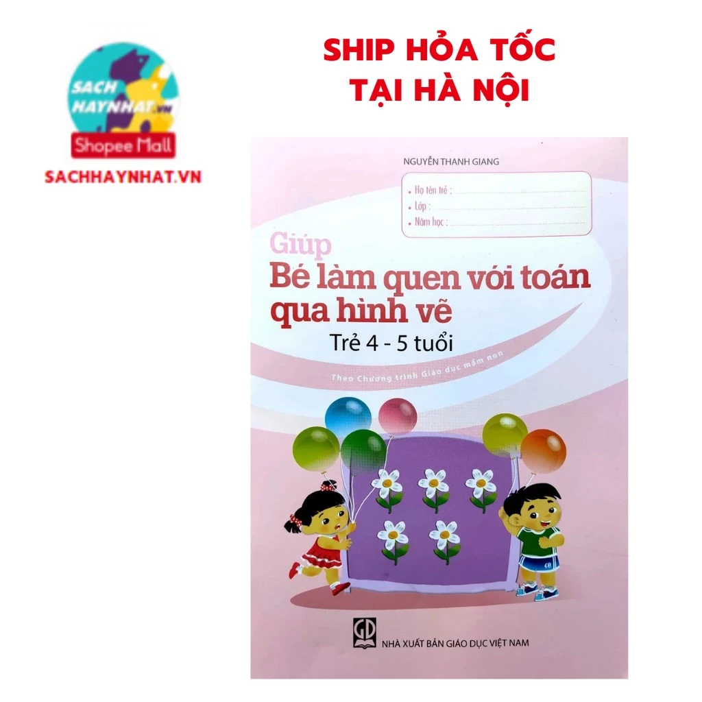 Sách - Giúp bé làm quen với Toán qua hình vẽ ( Trẻ 4-5 tuổi)